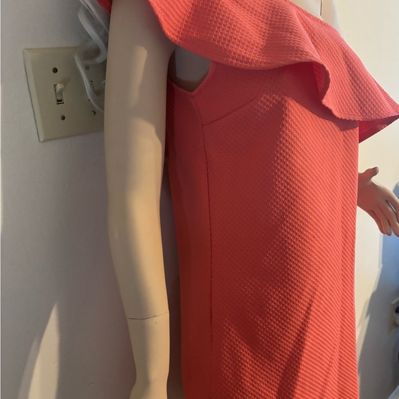 NWT Cupcakes & Cashmere One Shoulder Ruffled Dress - Picture 3 of 7